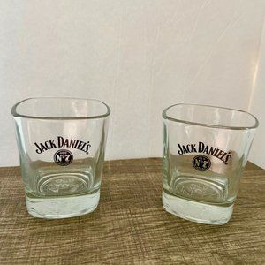Jack Daniels No. 7 Square Low Ball Whiskey Glasses
